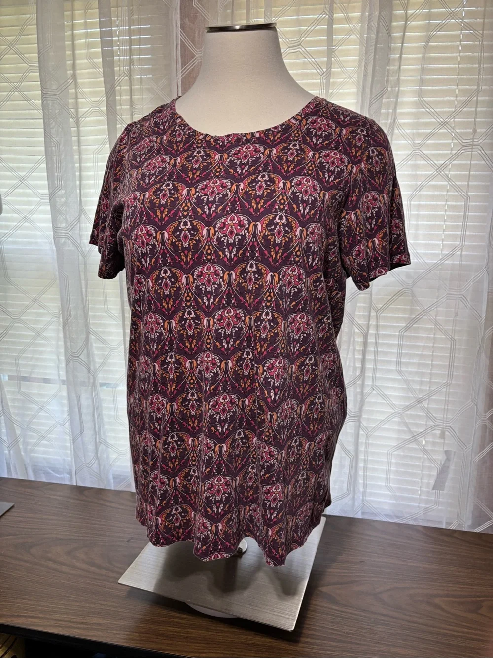Roman’s 2X 26/28 Women’s Short-Sleeve Autumn Colors Top 29L 25 p2p